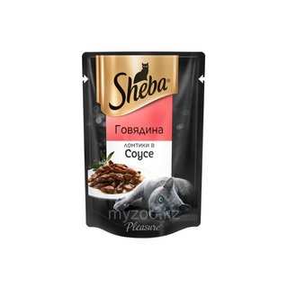 товары для животных Sheba Шеба Плежер ломтики в соусе говядина пауч 85гр 4607065737061