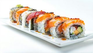 40. Sushi misto 8 nigiri, 4 uramaki, 4 hosomaki