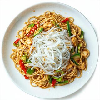 39. Spaghetti di riso saltati con verdure
