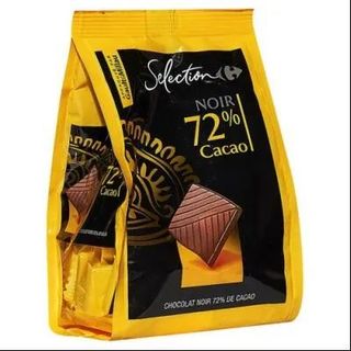 Chocolate Negro 72% Cacao Mini Tableta Carrefour 200 Gr.