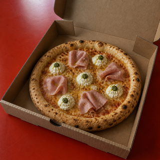Pizza Pistacchio di Bronte DOP  e Mortadella