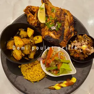 1/2  poulet grillé