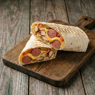 Chicken Shawarma with Double Sausage & Double Cheese