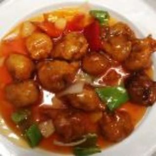 Cerdo Agridulce con Frutas