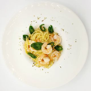 Spaghetti Aglio Olio cu Creveti