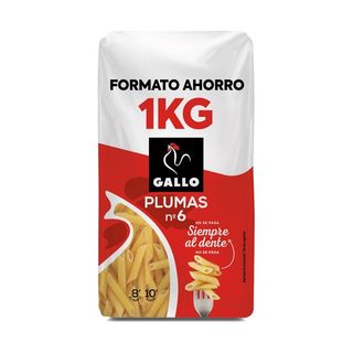 Pasta Seca Gallo Pluma 6 Paquete 1000 G