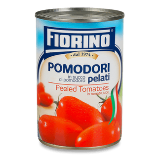 Томати Fiorino очищені цілі в томатному соку (400г)