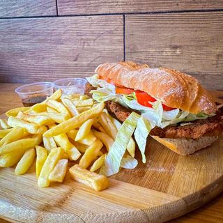 Sándwich De Milanesa Con Patatas