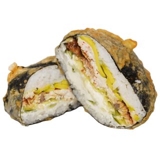 Sushi burger z pieczonym łososiem