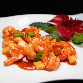 Gamberi in salsa agrodolce