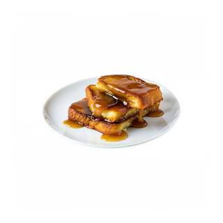Torrija amb gelat de vainilla