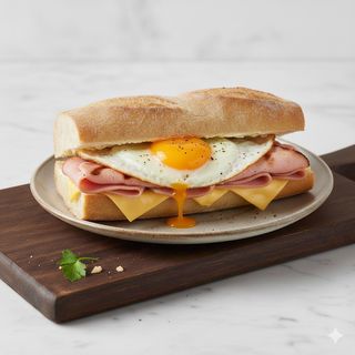 Sándwich Mixto Con Huevo Frito