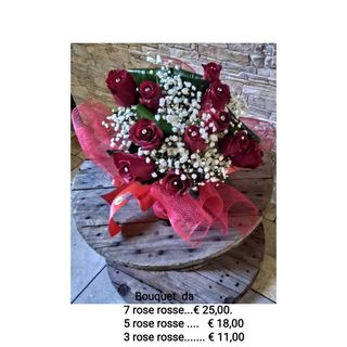 Bouquet da 3 rose rosse 