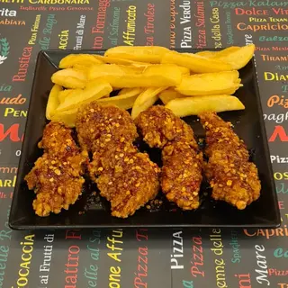 CRISPY HOT HONEY CHICKEN cu CARTOFI PRAJITI