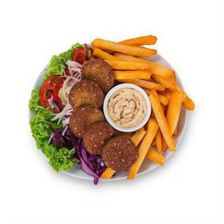 Plato de falafel