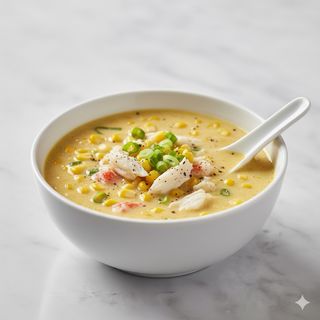 Sopa De Maíz Con Carne De Cangrejo
