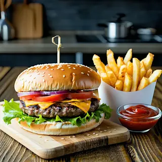 Beef Burger Combo