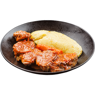 Печен свински джолан с картофено пюре (300г)