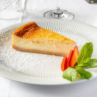 Tarta de queso hecha en casa con caramelo toffee