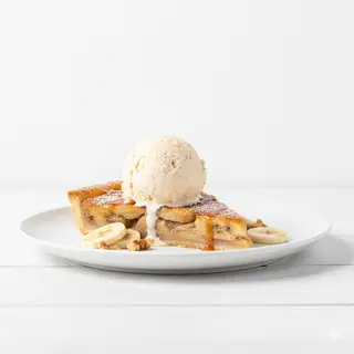 Tarta De Plátano Y Helado De Vainilla