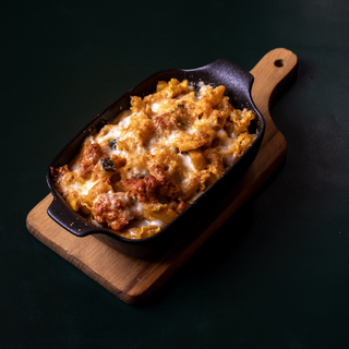 Campanelle alla salsiccia e melanzane