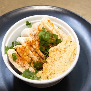 Humus with India paratha