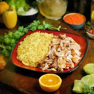 Порция пилешки дюнер с ориз