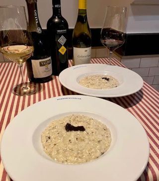 Arroz Arborio Reserva Cremoso Con Queso Gorgonzola Al Perfume De Trufa