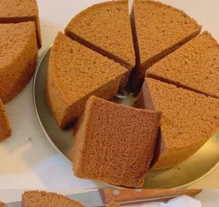 Chiffon cake sesamo nero - 1 fetta di torta