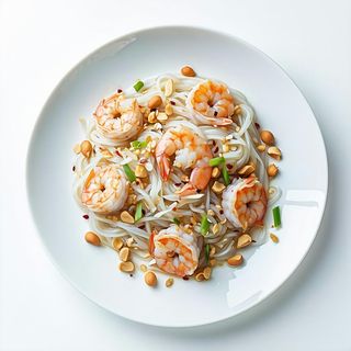 Path ai taglettere di riso con gamberi e coco arachidi