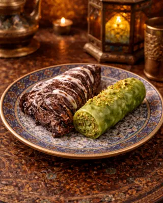 Baklawa czekoladowa + pistacjowa