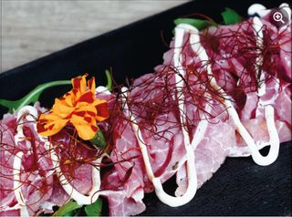 7 Carpaccio di manzo con vinagrette dello chef