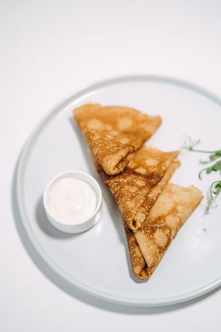 Блинчики со сметаной