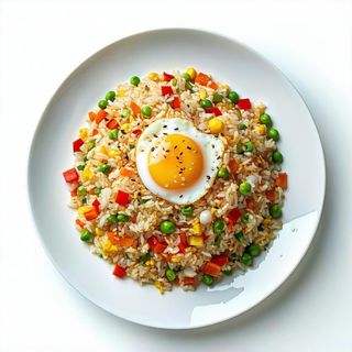 181. Riso saltato con verdure miste e uova