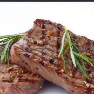 Solomillo nata seta y gambas