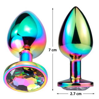 Plug Anal Iridiscente Multicolor