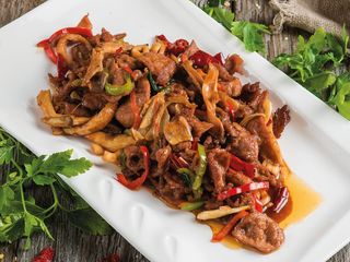 Баранина с грибами