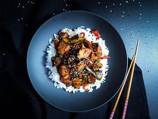 Pui Teriyaki cu legume