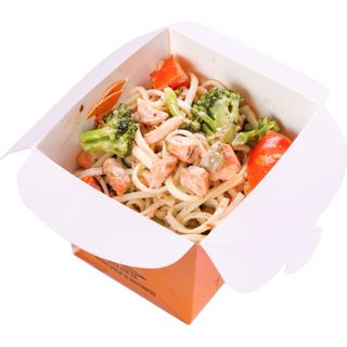 Лапша с семгой