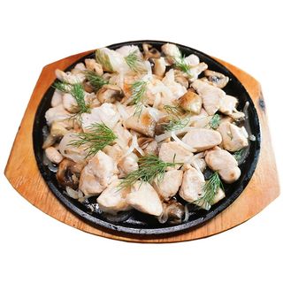 Куриное филе с грибами на жаровне