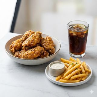Menú De Alitas De Pollo 7 Uds.