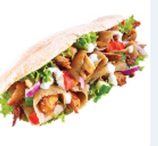 Panino completo con kebab 