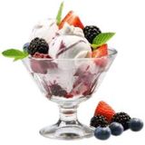 Salade fruits avec boule de glace