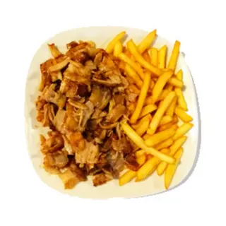 Patatas Fritas Con Kebab Grande