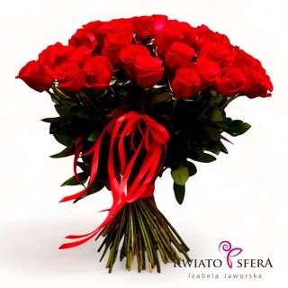 Bukiet z 25 róż czerwonych