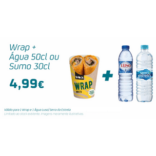 Menu Wrap + Agua 0,5l