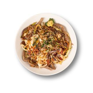 Rice noodle stir-fry