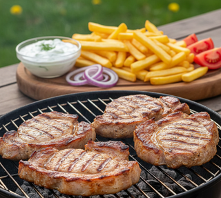 Ceafa de porc la gratar