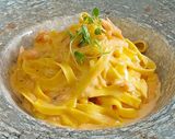 Tagliatelle Al Gorgonzola Y Salmón