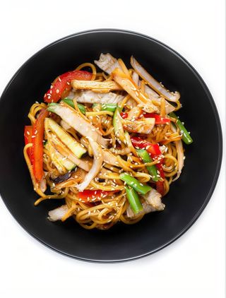 32. Noodles Al Wok Y Grilled Chicken